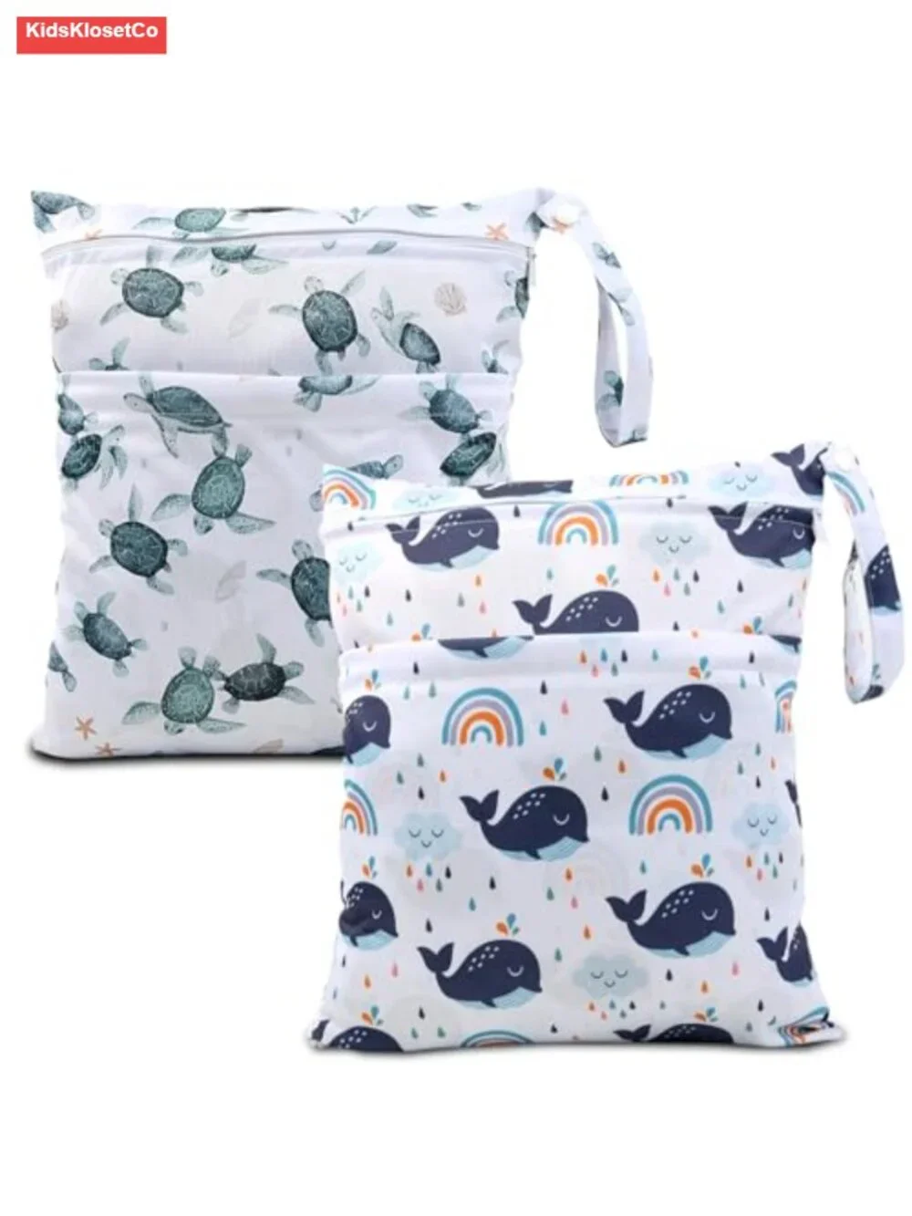 2-Pack Waterproof Wet Dry Bags with Dual Compartments